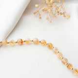8mm Sitrin Doğal Taş Choker Kolye