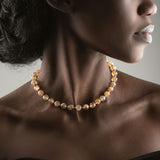 8mm Sitrin Doğal Taş Choker Kolye